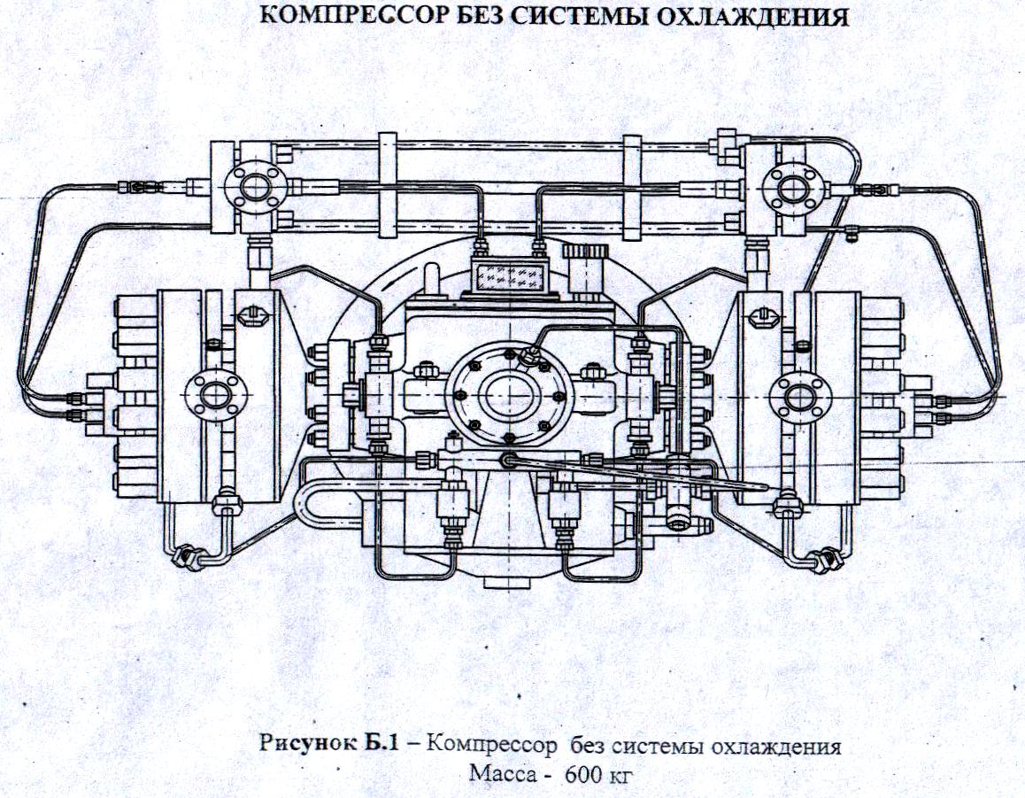 Схема: компрессора КМД-2/35 без системы охлаждения